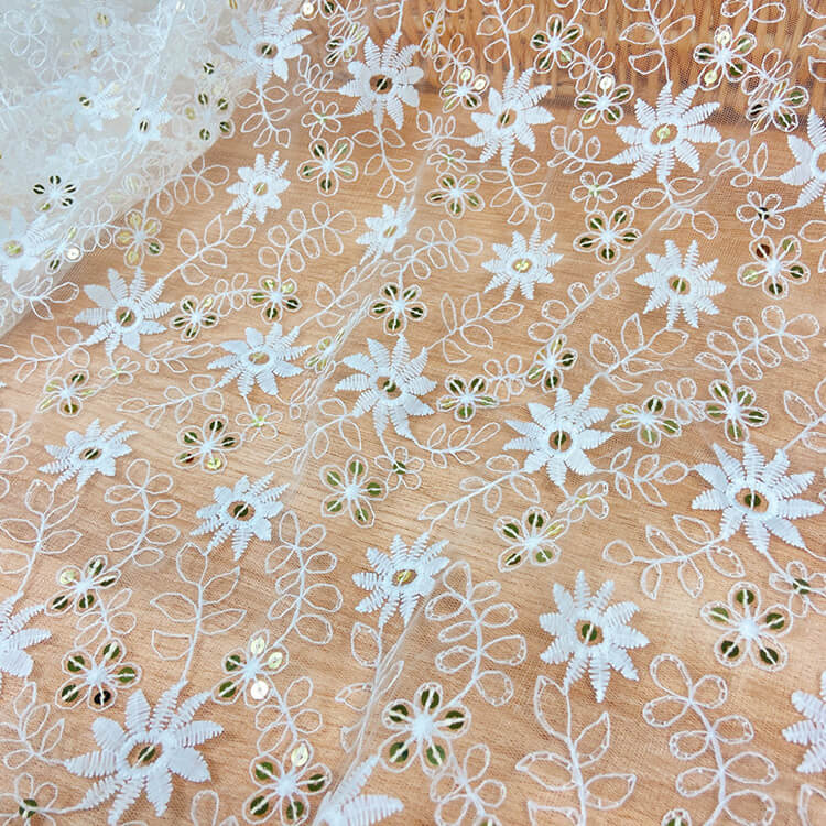 Amber Fabric Water Soluble Lace Mesh Embroidery Fabric Mesh